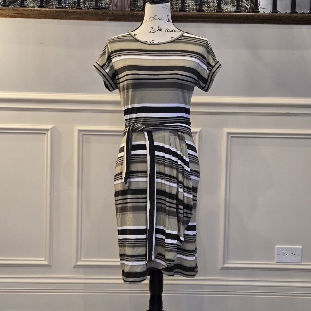 Striped Short Sleeve Dress